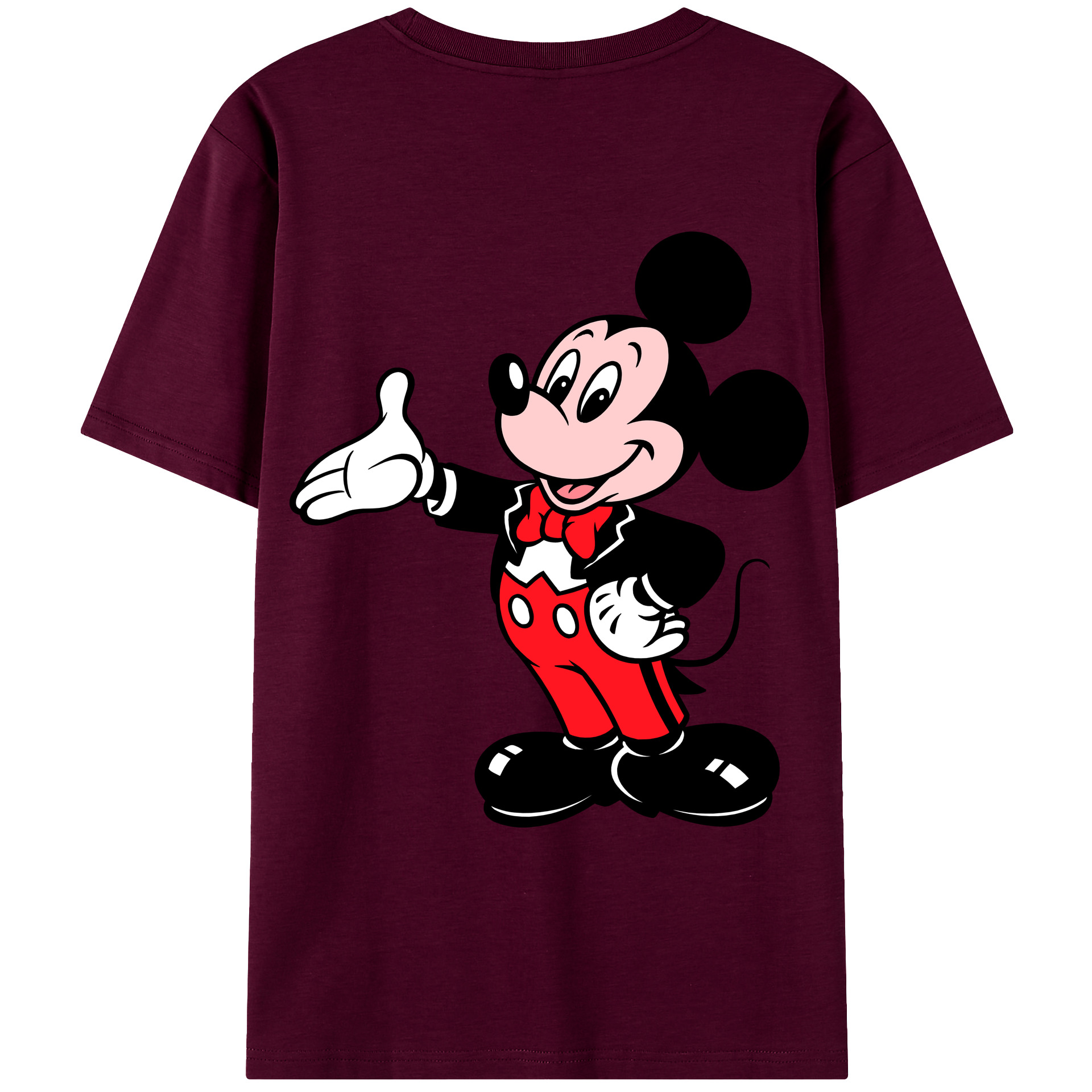 （画像用） ミッキーマウス Mickey Mouse レディース半袖Tシャツ(バックプリント)